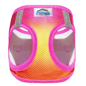 American River Choke Free Dog Harness Ombre Collection (Color: Raspberry Pink and Orange, size: XX-Small)