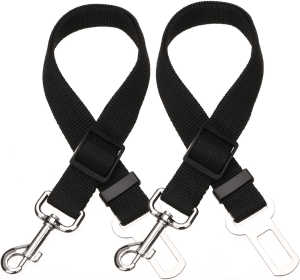 2pcs Pet Dog Cat Car Seat Belt Safety Leash Vehicle Seatbelt Harness (colour: Black, Specification (L * W): 2pcs)
