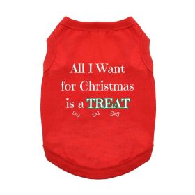All I Want For Christmas Dog Shirt (Color: Red, size: X-Large)