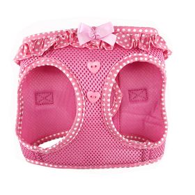 American River Choke Free Dog Harness Polka Dot Collection (Color: Pink Polka Dot, size: 3X-Large)