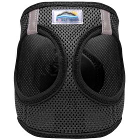 American River Solid Ultra Choke Free Dog Harness (Color: black, size: XX-Small)