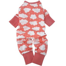CuddlePup Dog Pajamas Fluffy Clouds (Color: Coral, size: 2X-Large)