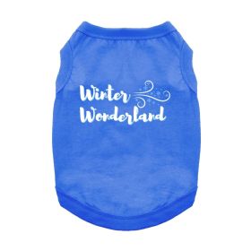 Winter Wonderland Dog Shirt (Color: Blue, size: X-Large)