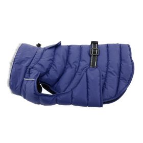 Alpine Extreme Weather Puffer Coat (Color: navy blue, size: large)