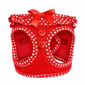 American River Choke Free Dog Harness Polka Dot Collection (Color: Red Polka Dot, size: medium)